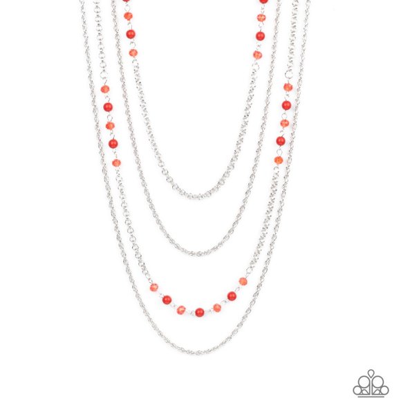 paparazzi Jewelry - Pharaoh Finesse Red Necklace